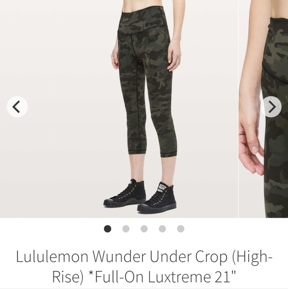 Pants - Lululemon Wunder Under Crop (High-Rise) *Full-On Luxtreme 21" Size 10